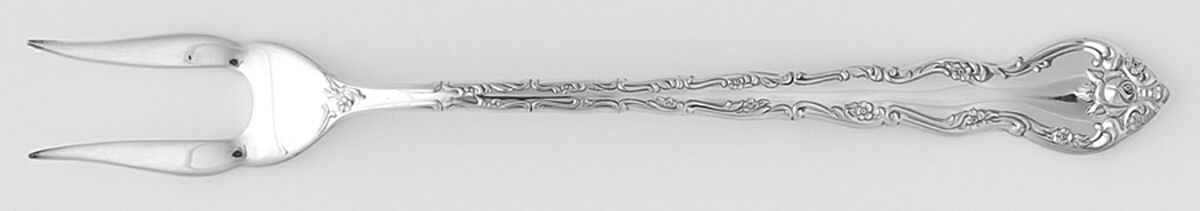 Abbey Rose (Silverplate, 1981) Short Handle Pickle/Olive Fork by Wallace Silver-1