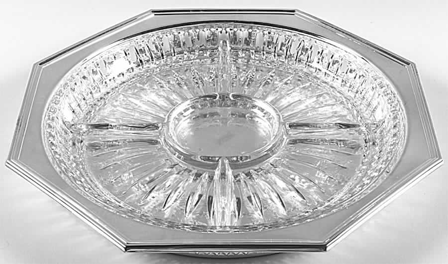 Alden (Silverplate, Hollowware) Relish with Glass Liner by Wallace Silver-1