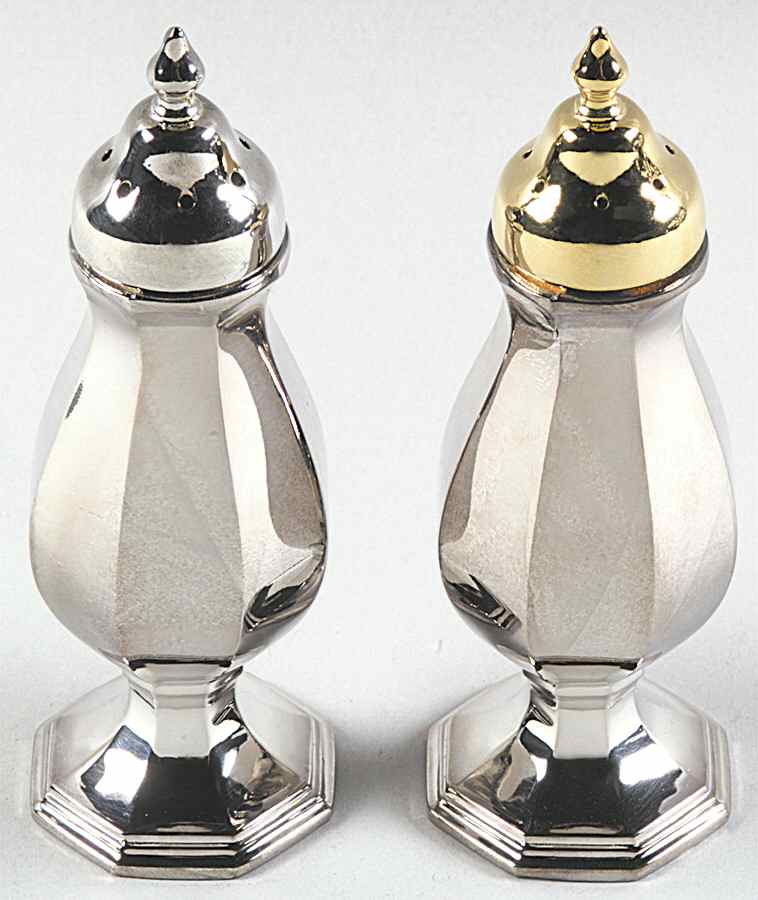 Alden (Silverplate, Hollowware) Salt & Pepper Set by Wallace Silver-1