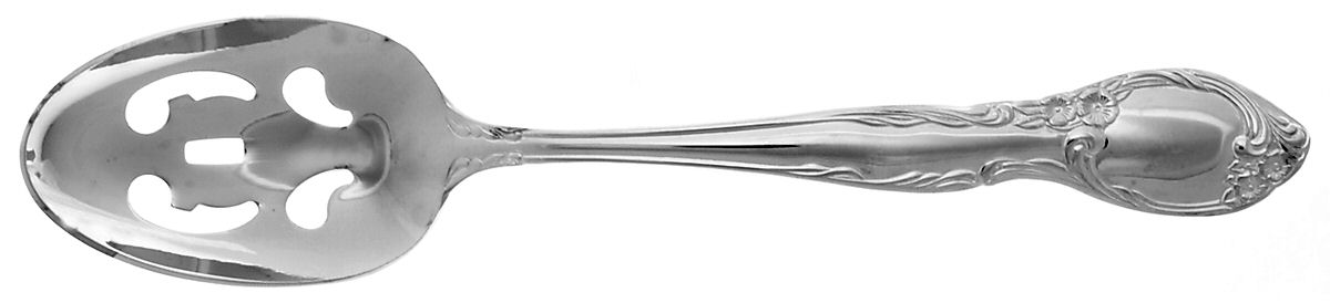 Amberly (Silverplate, 1985) Pierced Tablespoon (Serving Spoon) by Wallace Silver-1