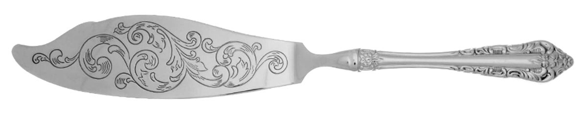 Antique Baroque (Stainless) Fish Serving Knife with Stainless Blade HC by Wallace Silver-1