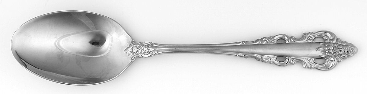 Antique Baroque (Stainless) Solid Smooth Casserole Spoon by Wallace Silver-1