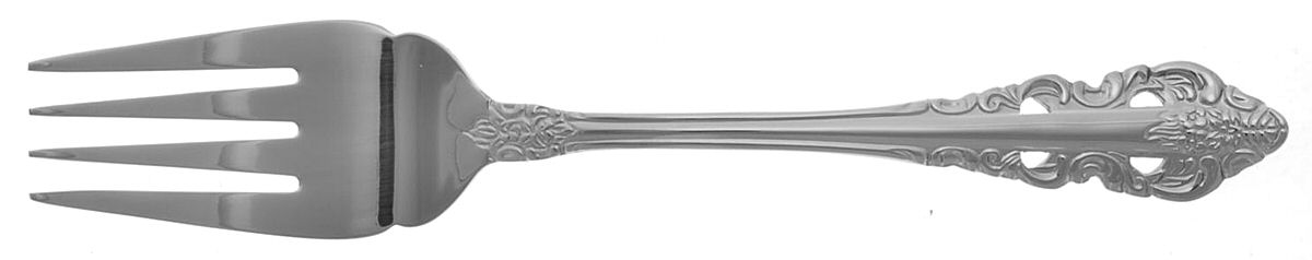 Antique Baroque (Stainless) Large Solid Cold Meat Serving Fork by Wallace Silver-1