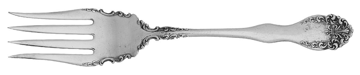 Anjou (Silverplate, 1899) Medium Solid Cold Meat Serving Fork by Wallace Silver-1