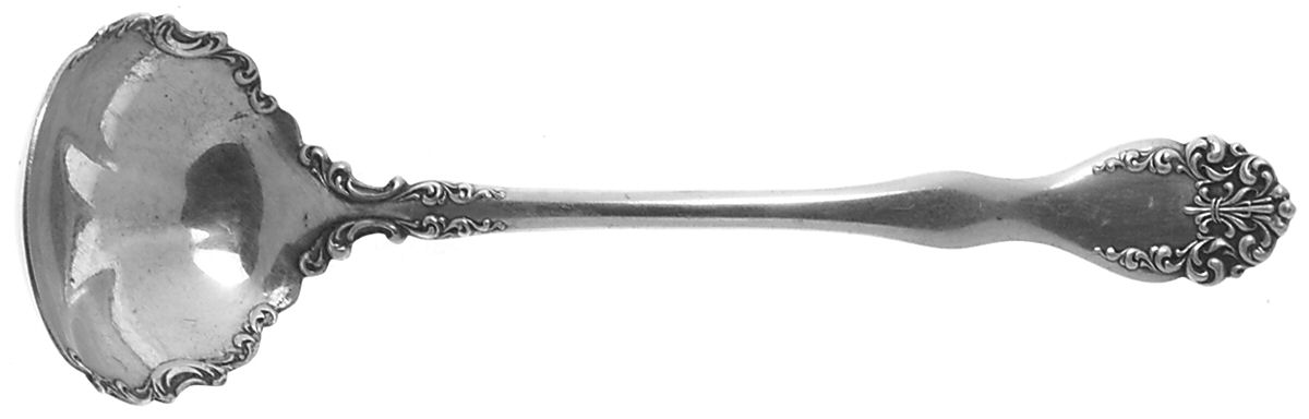 Anjou (Silverplate, 1899) Monogramed Solid Piece Cream Ladle by Wallace Silver-1