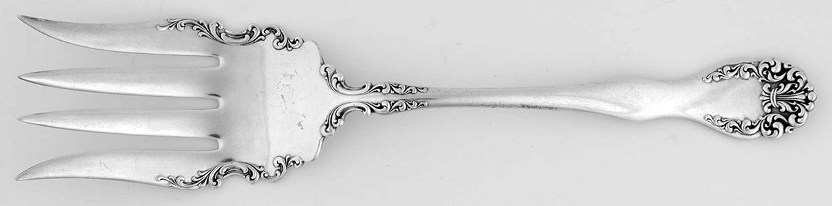 Anjou (Silverplate, 1899) Solid Salad Serving Fork by Wallace Silver-1