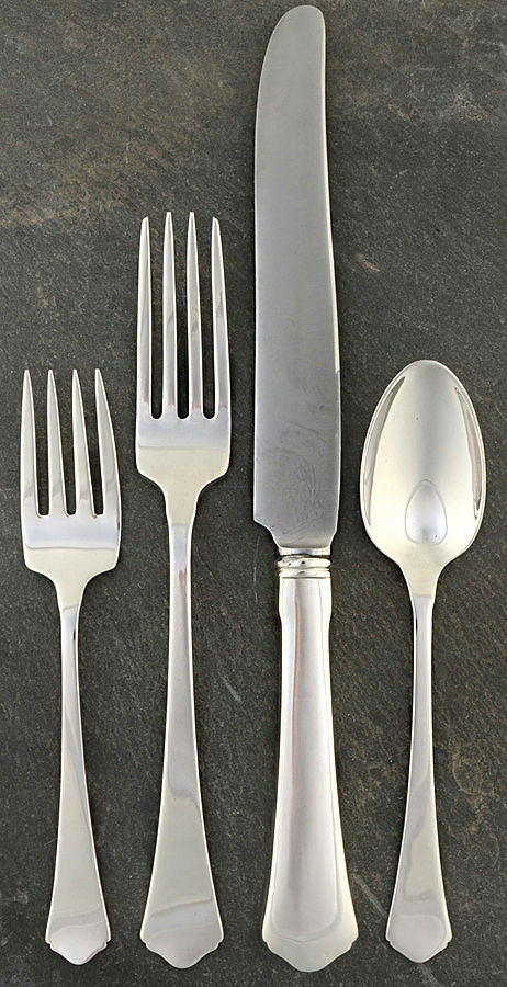 Antique (Sterling, 1926) 4 Piece Dinner Size Setting by Wallace Silver-1