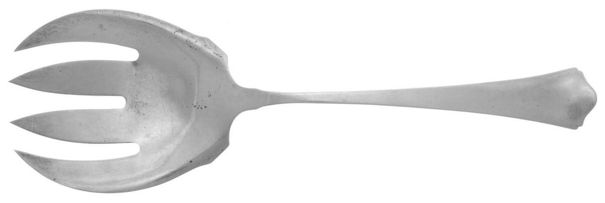Antique (Sterling, 1926) Solid Salad Serving Fork by Wallace Silver-1