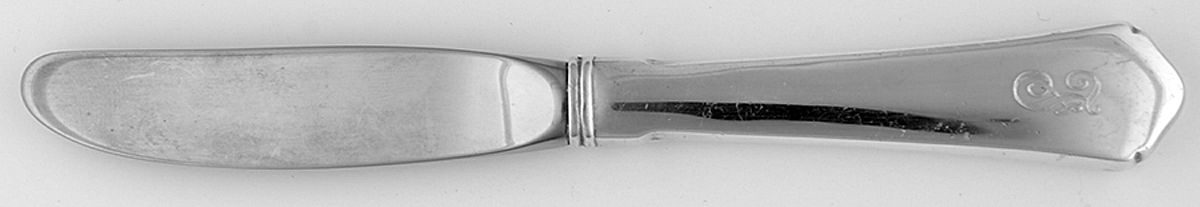 Antique (Sterling, 1926) Modern Hollow Butter Spreader (Stainless) by Wallace Silver-1