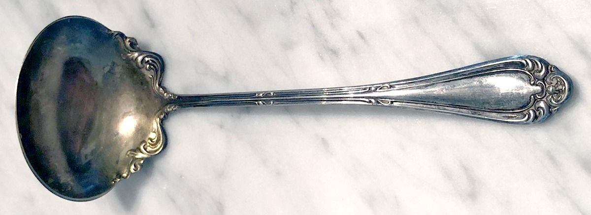 Astoria (Silverplate, 1898, No Monograms) Solid Piece Cream Ladle by Wallace Silver-1