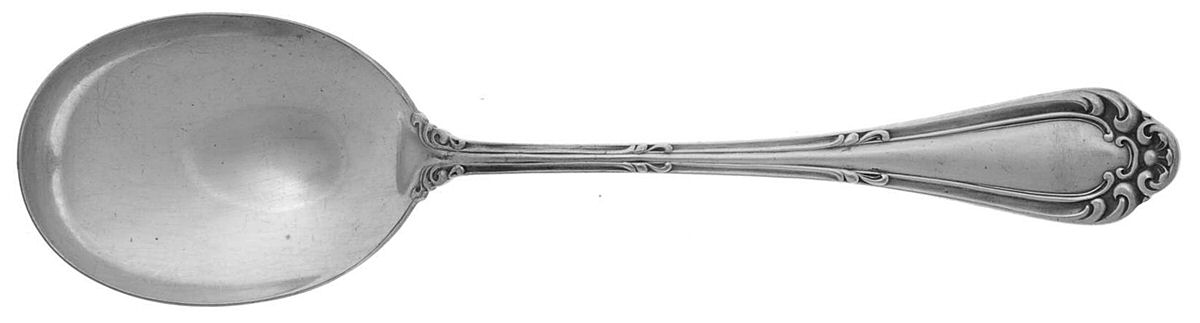 Astoria (Silverplate, 1898, No Monograms) Round Bowl Soup Spoon (Gumbo) by Wallace Silver-1