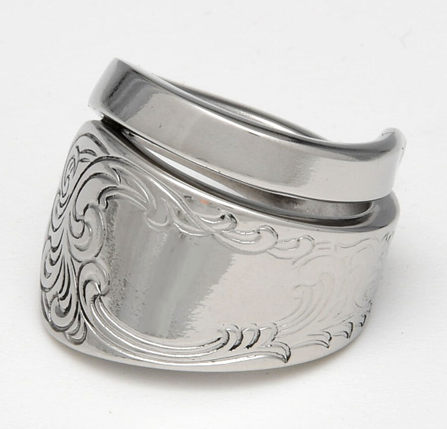 Bay Colony Engraved (Stainless) Finger Ring (Provide Size) HC by Wallace Silver-1
