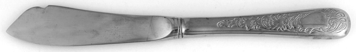 Bay Colony Engraved (Stainless) Hollow Handle Master Butter Knife by Wallace Silver-1