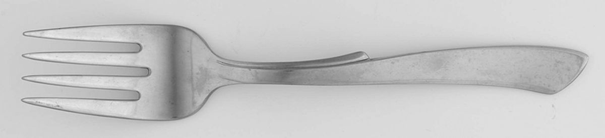Ballet (Stainless) Medium Solid Cold Meat Serving Fork by Wallace Silver-1