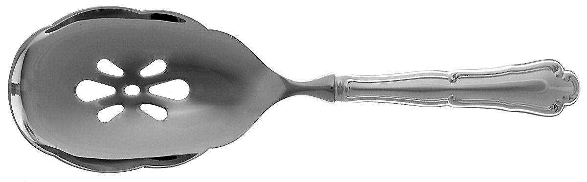 Barocco (Sterling, 1995) Pierced Casserole Spoon with Stainless Bowl by Wallace Silver-1