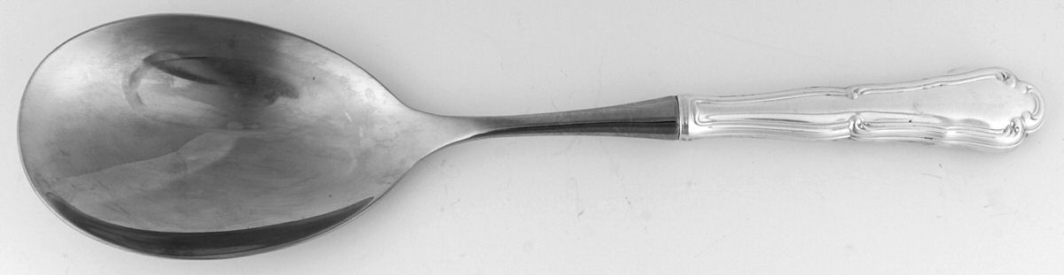 Barocco (Sterling, 1995) Salad Servng Spoon with Stainless Bowl by Wallace Silver-1
