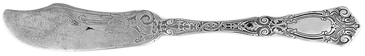 Berain (Sterling, 1907) Flat Handle Butter Spreader by Wallace Silver-1