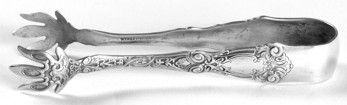 Berain (Sterling, 1907) Large Sugar Tongs by Wallace Silver-1