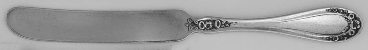 Blossom (Silverplate, 1909) Flat Handle Butter Spreader by Wallace Silver-1
