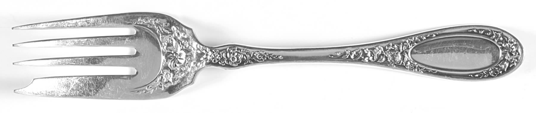 Blossom (Silverplate, 1909) Medium Solid Cold Meat Serving Fork by Wallace Silver-1