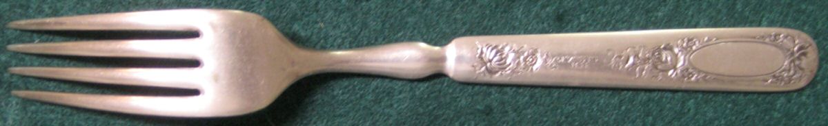 Blossom (Silverplate, 1909) Indented Solid Handled Fork by Wallace Silver-1