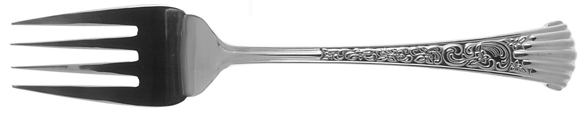 Bordeaux (Stainless) Medium Solid Cold Meat Serving Fork by Wallace Silver-1