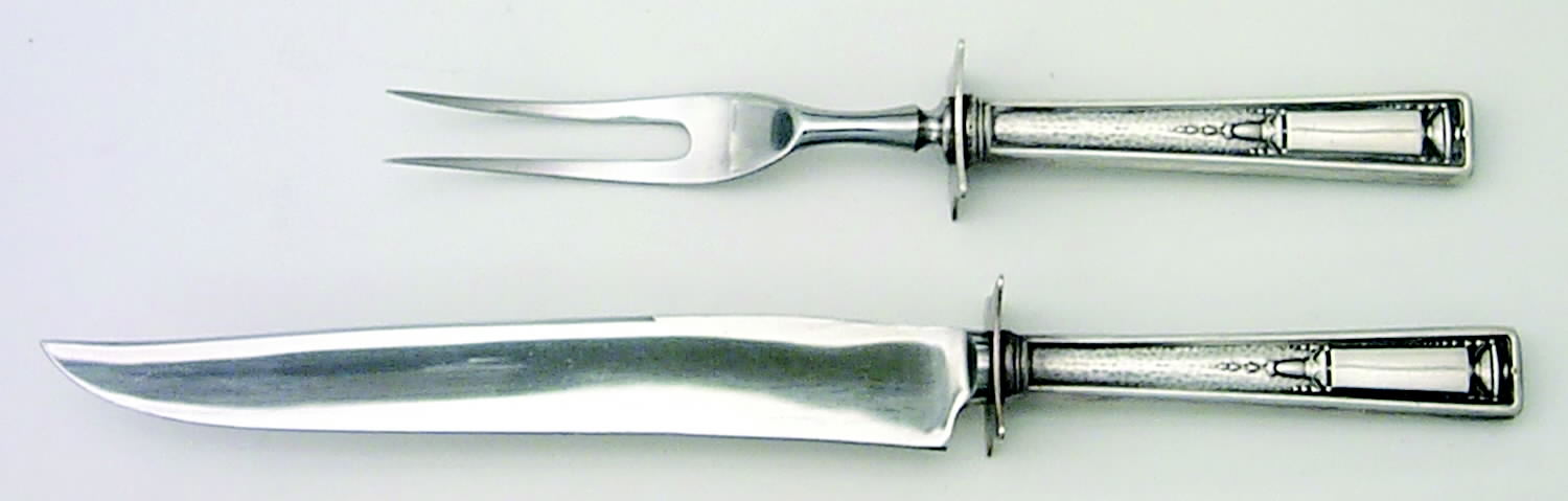 Buckingham (Silverplate, 1924) Small Stainless Blade 2-Piece Steak Carving Set by Wallace Silver-1