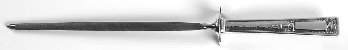Buckingham (Silverplate, 1924) Large Roast Steel Rod Knife Sharpener by Wallace Silver-1