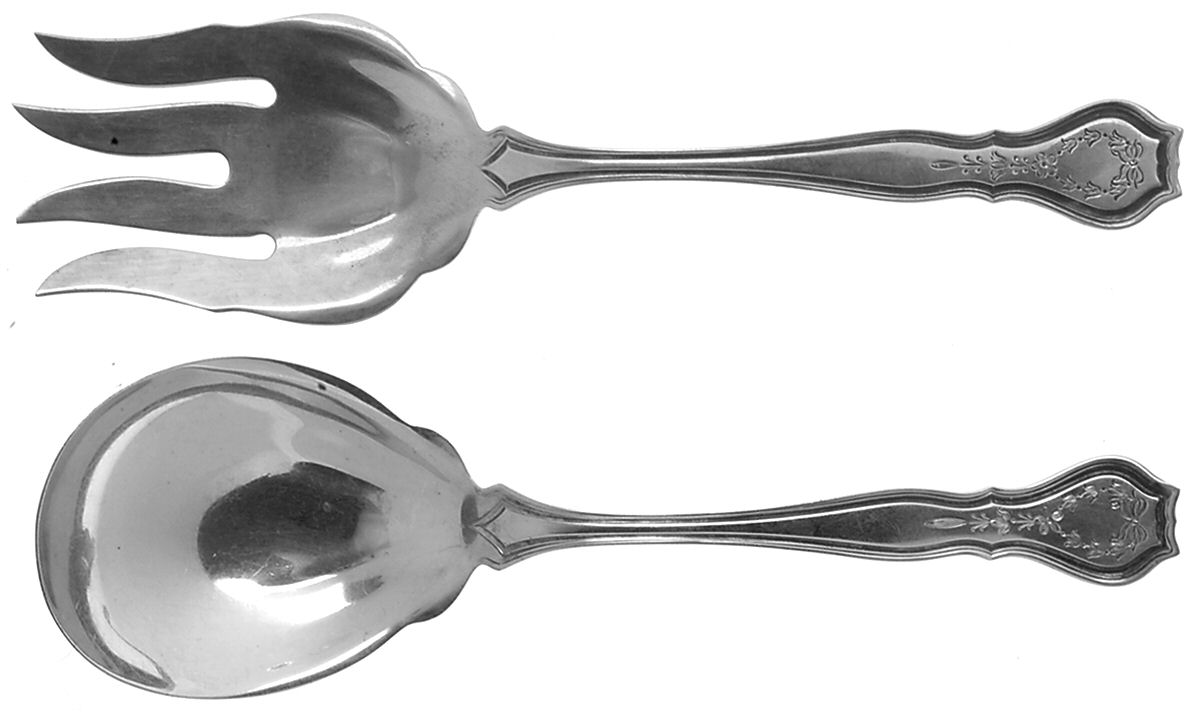 Cairo (Sterling, 1908) (2 Pc) Solid Salad Set by Wallace Silver-1