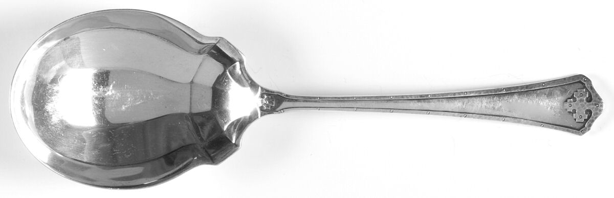 Carmel (Sterling, 1912) Large Solid Berry/Casserole Spoon by Wallace Silver-1