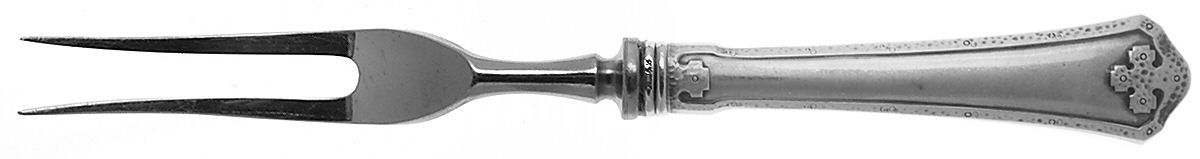 Carmel (Sterling, 1912) Small Steak Carving Fork with Stainless Prongs by Wallace Silver-1