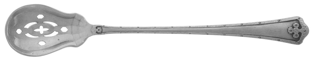 Carmel (Sterling, 1912) Pierced Bowl Short Handle Olive Spoon by Wallace Silver-1