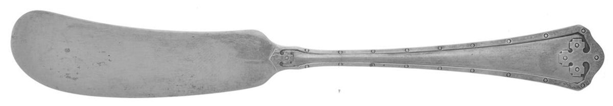 Carmel (Sterling, 1912) Flat Handle Butter Spreader by Wallace Silver-1