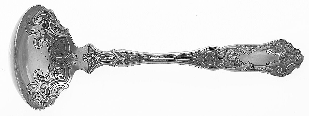 Cardinal (Silverplate, 1907) Solid Piece Cream Ladle by Wallace Silver-1