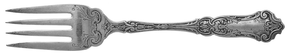 Cardinal (Silverplate, 1907) Medium Solid Cold Meat Serving Fork by Wallace Silver-1