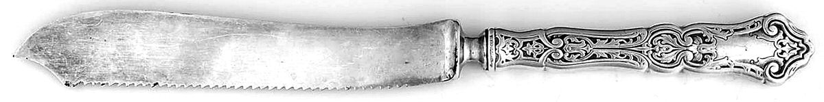 Cardinal (Silverplate, 1907) Cake Saw with Silverplate Blade by Wallace Silver-1
