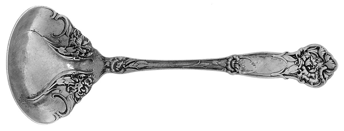 Carnation (Sterling, 1909) Solid Piece Cream Ladle by Wallace Silver-1