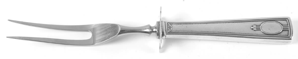 Carthage (Sterling, 1917) Small Steak Carving Fork with Stainless Prongs by Wallace Silver-1