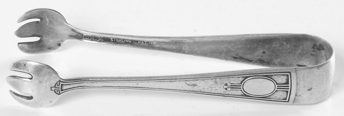 Carthage (Sterling, 1917) Small Sugar Tongs by Wallace Silver-1