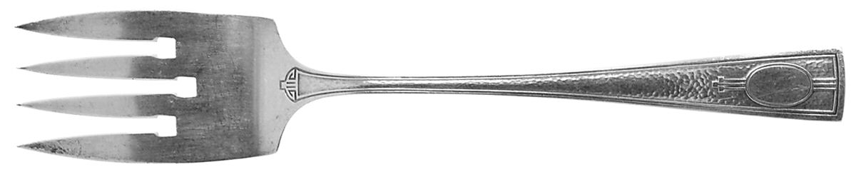 Carthage (Sterling, 1917) Medium Solid Cold Meat Serving Fork by Wallace Silver-1