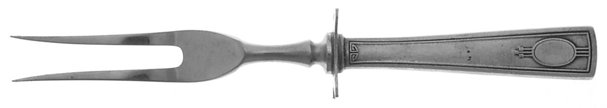 Carthage (Sterling, 1917) Small Carving Fork W/Sterling Guard by Wallace Silver-1
