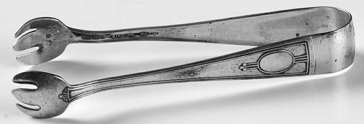 Carthage (Sterling, 1917) Bon Bon Tongs by Wallace Silver-1