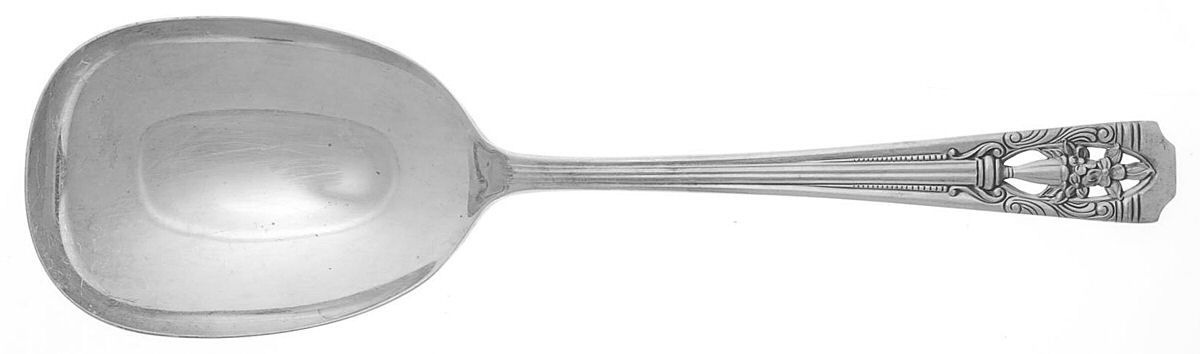 Classic Filigree (Silverplate, 1937) Solid Smooth Casserole Spoon by Wallace Silver-1