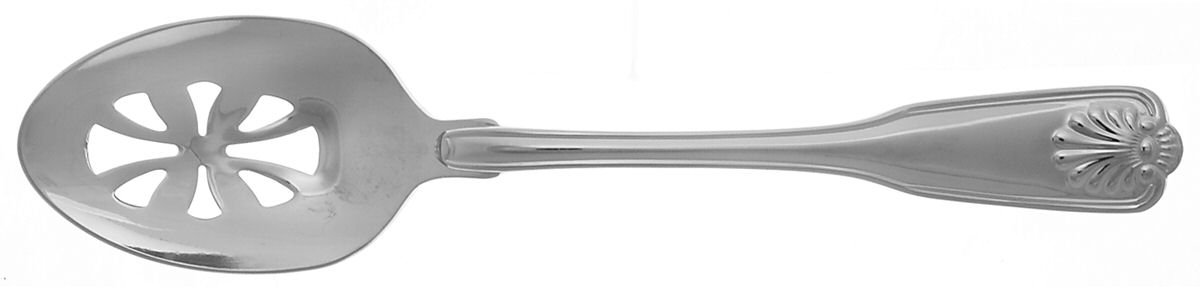 Coquille (Stainless) Pierced Tablespoon (Serving Spoon) by Wallace Silver-1