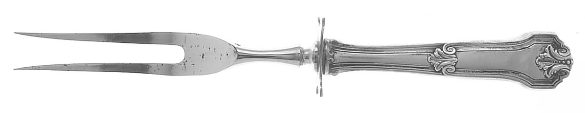Corinthian (Sterling, 1911) Small Steak Carving Fork with Stainless Prongs by Wallace Silver-1