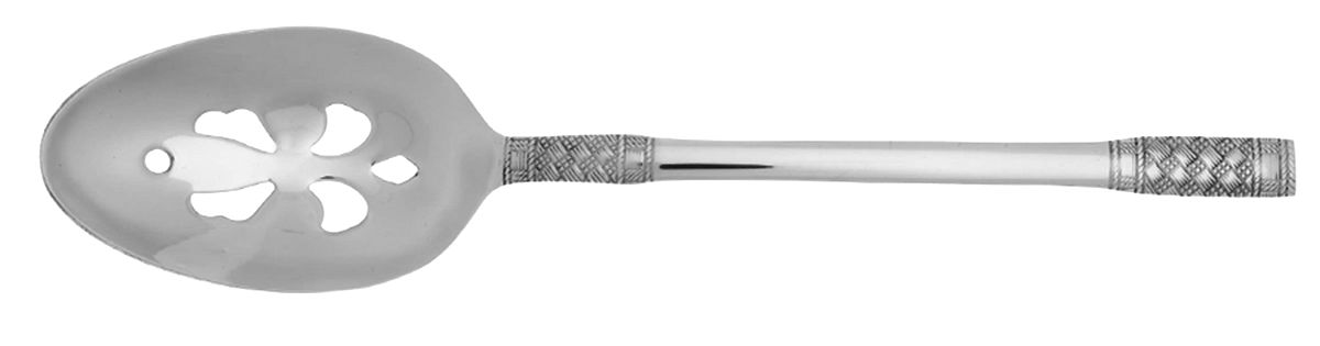 Corsica (Stainless) Pierced Tablespoon (Serving Spoon) by Wallace Silver-1