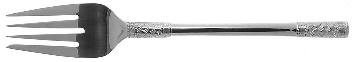 Corsica (Stainless) Large Solid Cold Meat Serving Fork by Wallace Silver-1