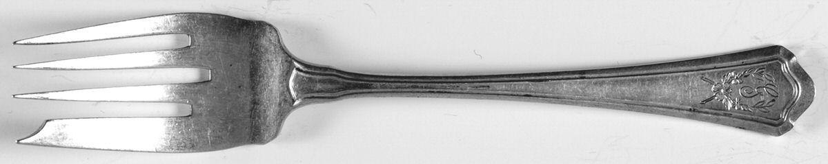Custis (Sterling, 1911) Monogram Individual Salad Fork by Wallace Silver-1