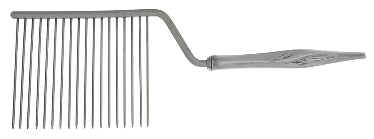 Dawn Mist (Sterling, Burnished, 1963) Cake Breaker with Silverplate Prongs by Wallace Silver-1