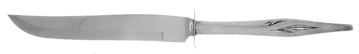 Dawn Mist (Sterling, Burnished, 1963) Small Carving Knife W/Sterling Guard by Wallace Silver-1